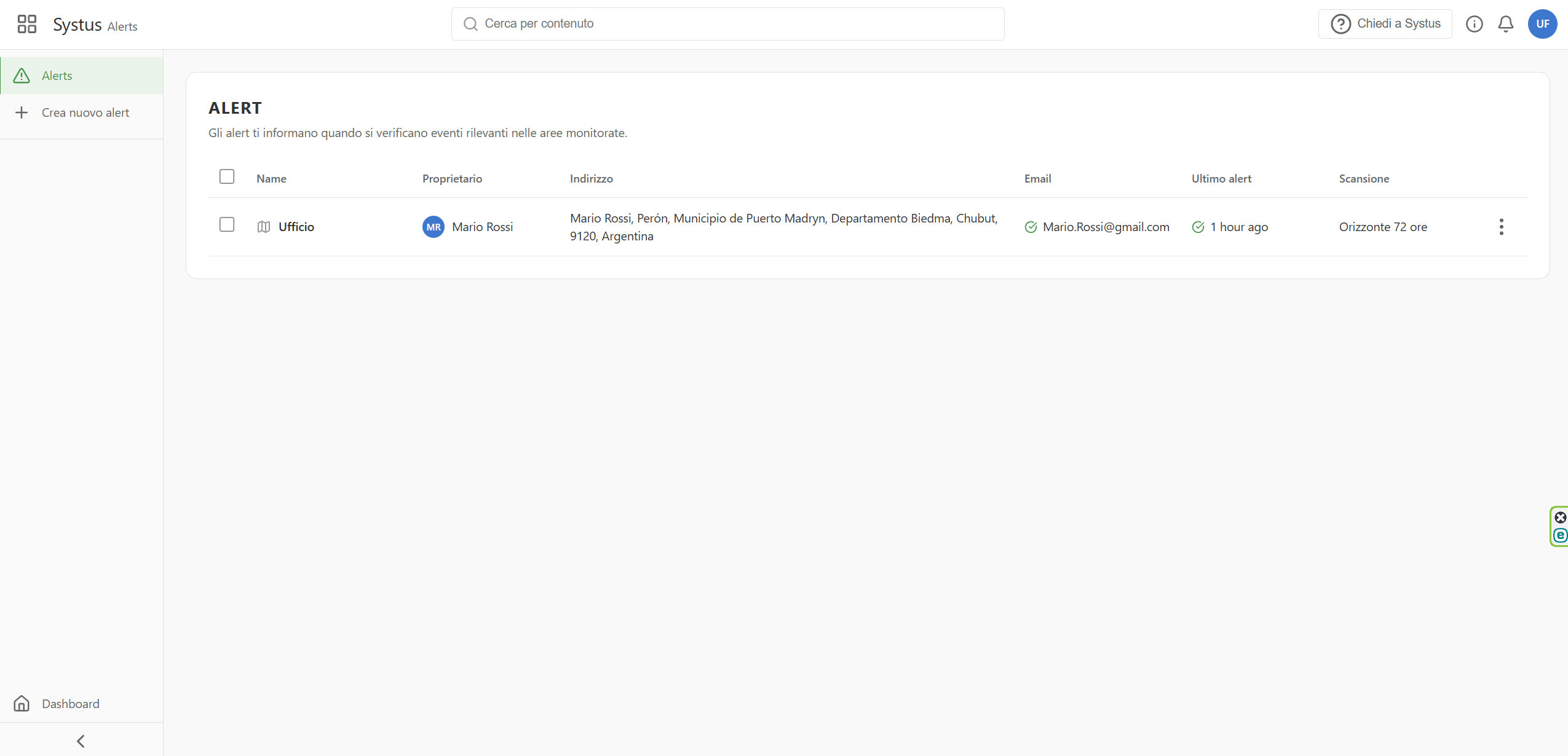 Modulo Dendria Alert